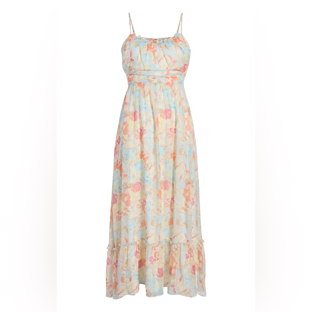 NWT LIKELY RAFFY FLORAL DRESS Ivory / Grey Mult Womens Size 10 - Picture 2 of 11